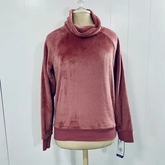 GAIAM | Dusty Pink Cowlneck Fleece Sweatshirt - Picture 11 of 11